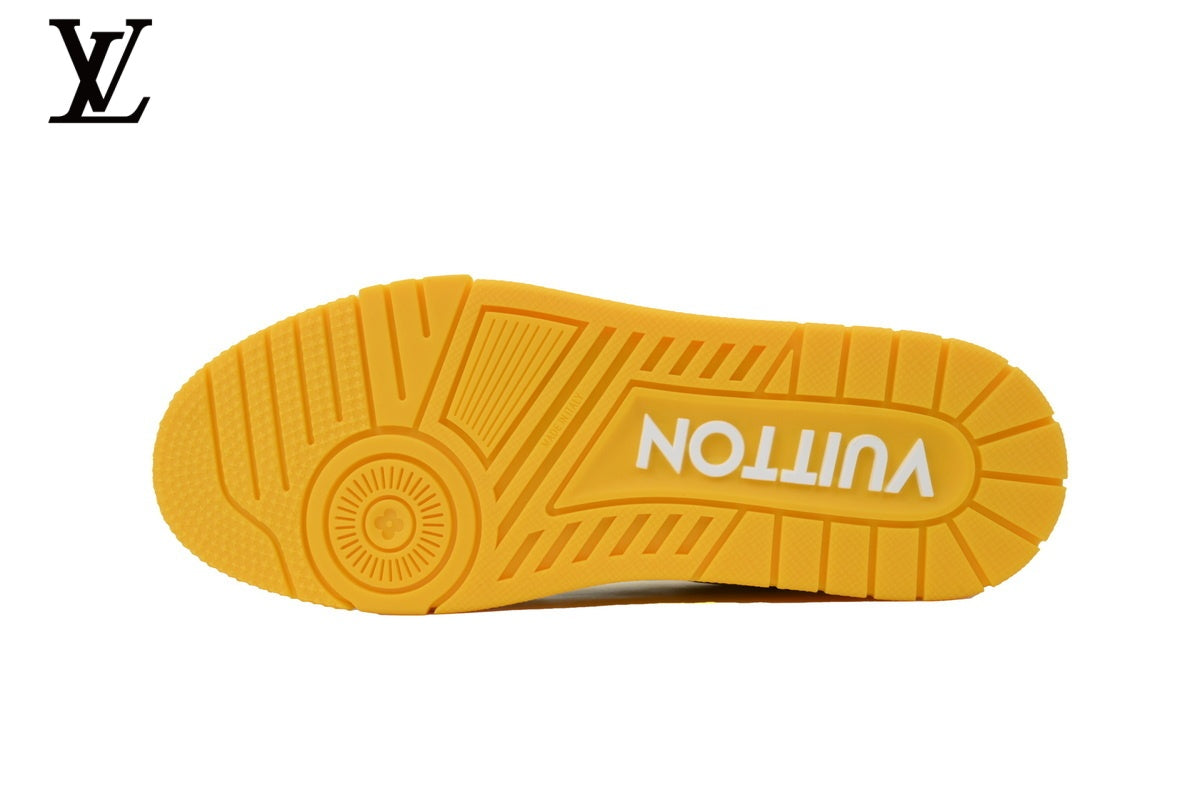 Louis Vuitton Trainer shoes for man  women Sneaker – Yellow Monogram