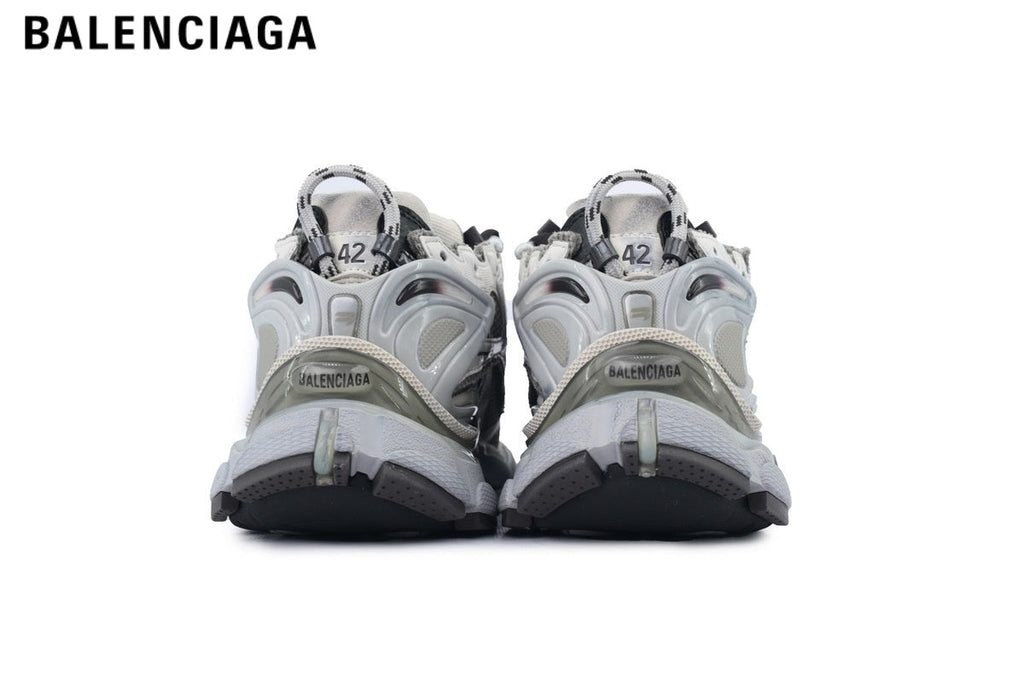 Balenciaga Runner men's shoes  women sneakers — Grey / White
