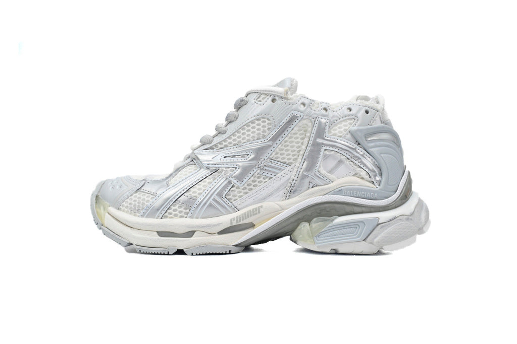 Balenciaga men's shoes Track  Runner Sneaker – Distressed Low-Top  balenciaga runners White