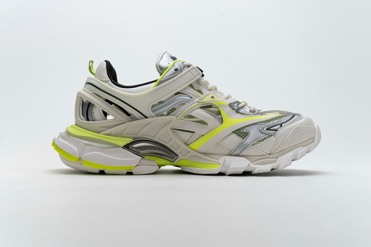 Balenciaga men's shoes Track.2 Sneakers  balenciaga runners White and yellow
