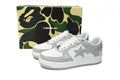 A BATHING APE BAPE STA Light Grey & White Sneakers | Women's & Men's Skate-Inspired Shoes