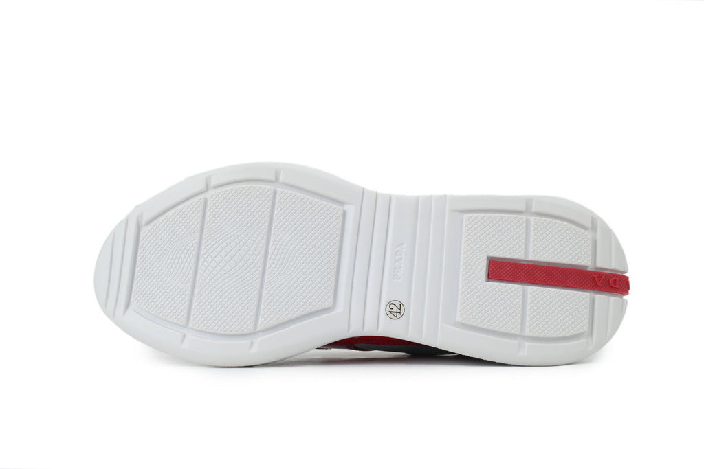 Prada America's Cup Sneakers  slip ons womens  prada designer mens shoes  Greyish-red