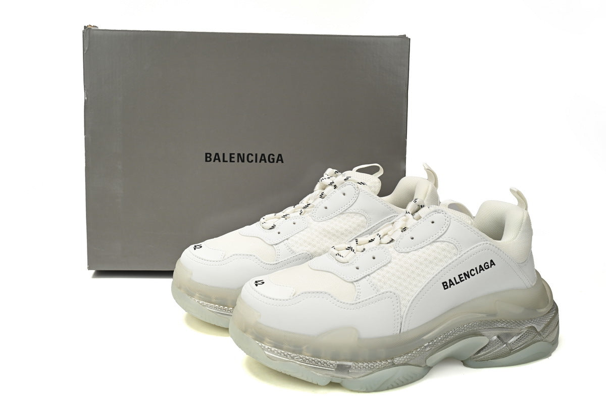 Balenciaga men's shoes Track  Triple S Clear Sole Sneakers balenciaga runners  White