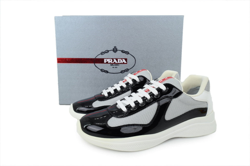 Prada America's Cup Sneakers  slip ons womens  prada designer mens shoes Dark gray