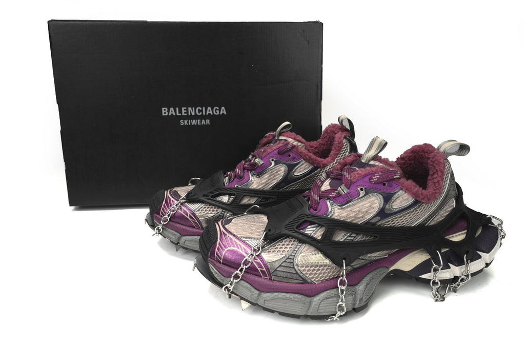 Balenciaga 3XL men's shoes Track Sneaker – Low-Top Chunky Sole balenciaga runners Grey-purple