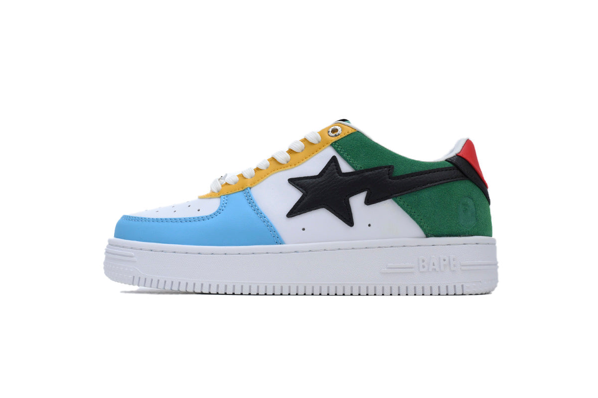 A BATHING APE BAPE STA Multicolor Mismatched Sneakers | Women's & Men's Skate-Inspired Shoes