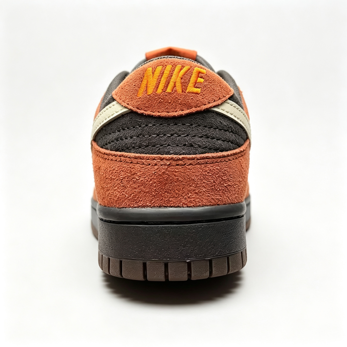 Nike Dunk Low 'Dark Grey / Burnt Orange' — Suede & Dark Gum Sneakers