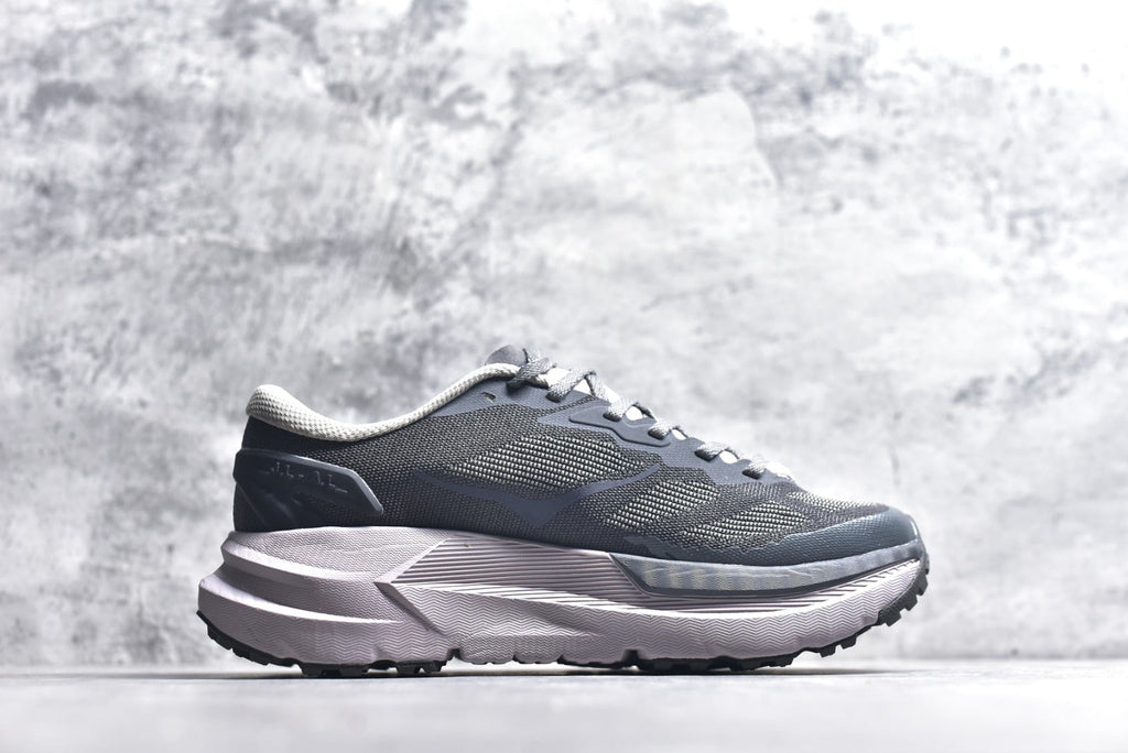 HOKA Mafate X Women's Men's Shoes | Black, Gray & White Mesh Trail Running Sneakers