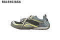 Balenciaga Skate men's shoes  women sneakers— Grey, Blue & Yellow