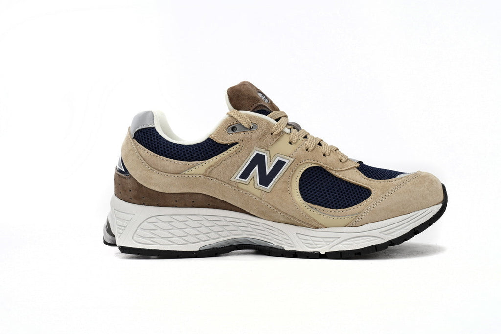 New Balance 2002R Women's & Men's Beige & Navy Retro Lifestyle Sneakers