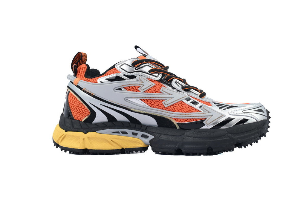 Off-White Be Right Back Women's Men's Shoes | Orange & Silver Mesh Retro Sneakers