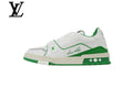 Louis Vuitton Trainer shoes for man  women Sneakers - White and Green