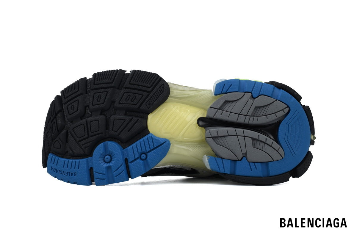Balenciaga Runner men's shoes  women sneakers – Black, Green & Blue