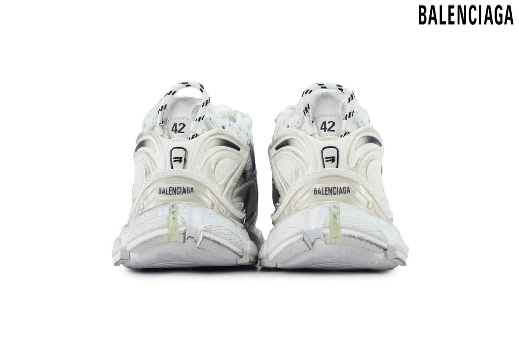 Balenciaga Runner men's shoes  women sneakers – White & Black