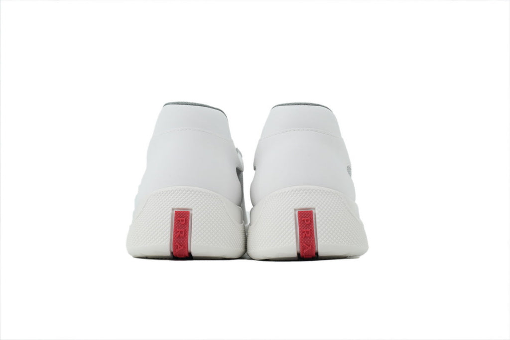 Prada America's Cup Sneakers  slip ons womens  prada designer mens shoes  Off-white / Whitish-gray