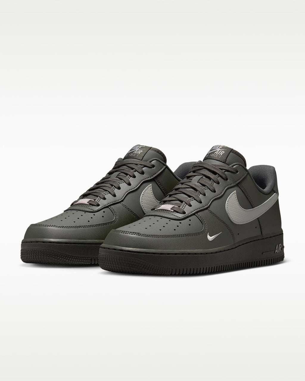Nike Air Force 1 '07 Dark Olive Grey and Black Sneakers mens low top shoes