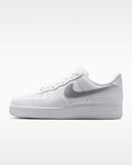 Nike Air Force 1 '07 White Silver Swoosh Sneakers mens low top shoes