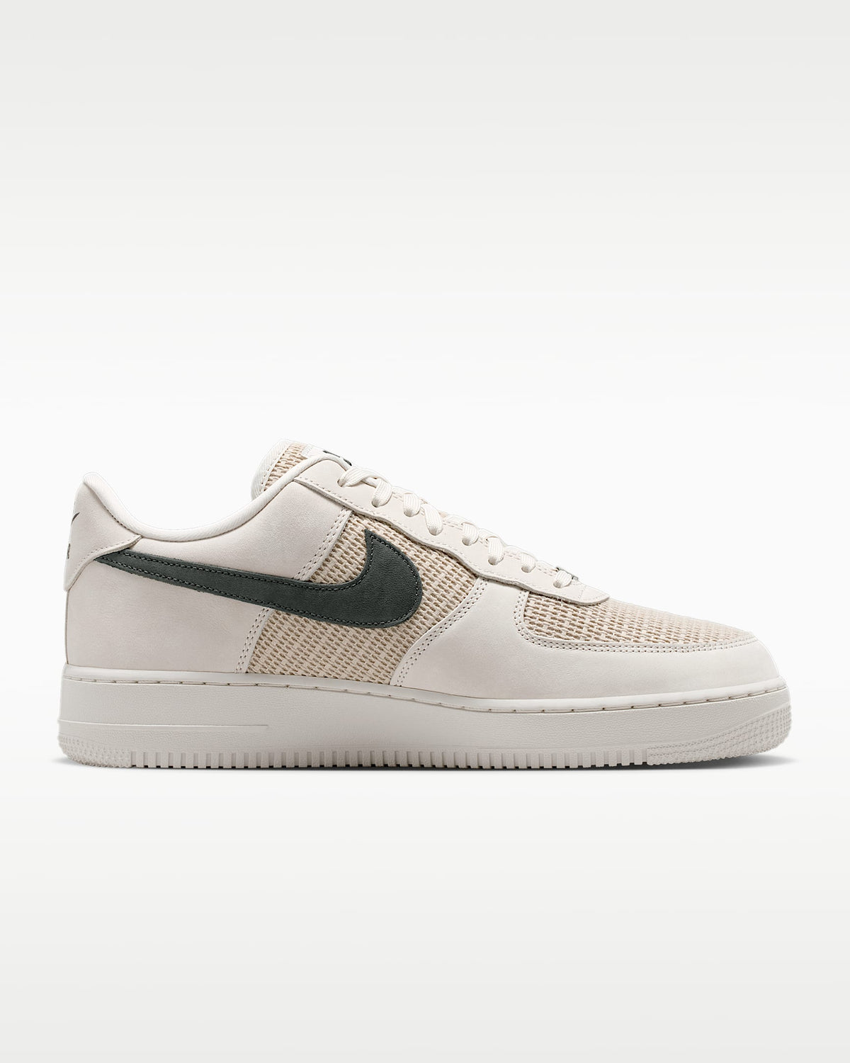 Nike Air Force 1 '07 Sail and Dark Green Mesh Sneakers mens low top shoes