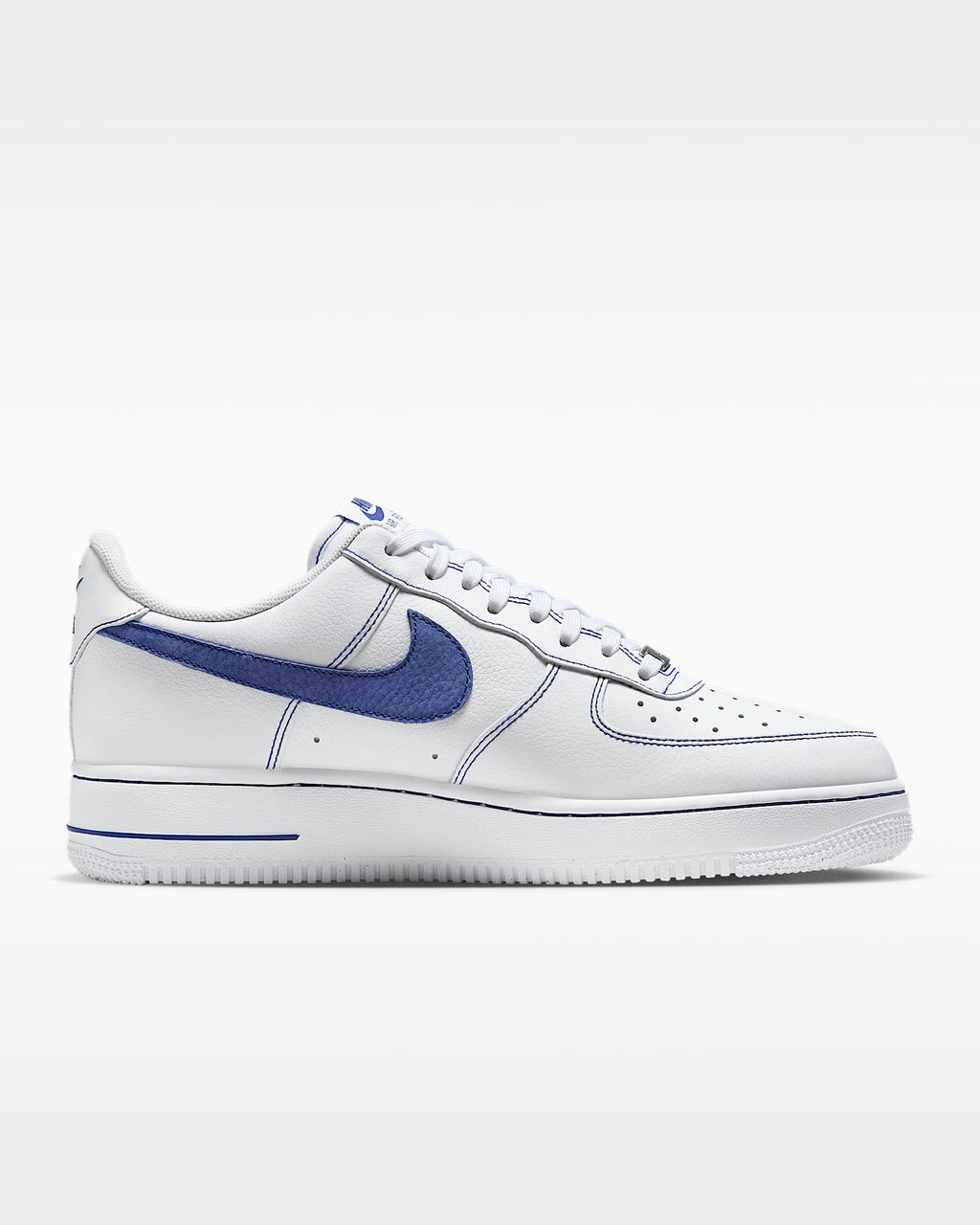 Nike Air Force 1 '07 White Blue Contrast Stitching Sneakers mens low top shoes