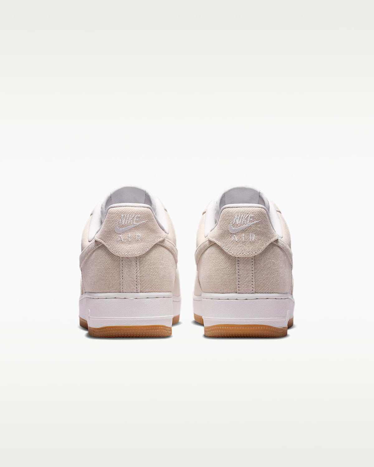 Nike Air Force 1 '07 Light Beige Denim Gum Sneakers mens low top shoes
