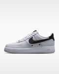 Nike Air Force 1 '07 Light Grey Black Swoosh Sneakers mens low top shoes