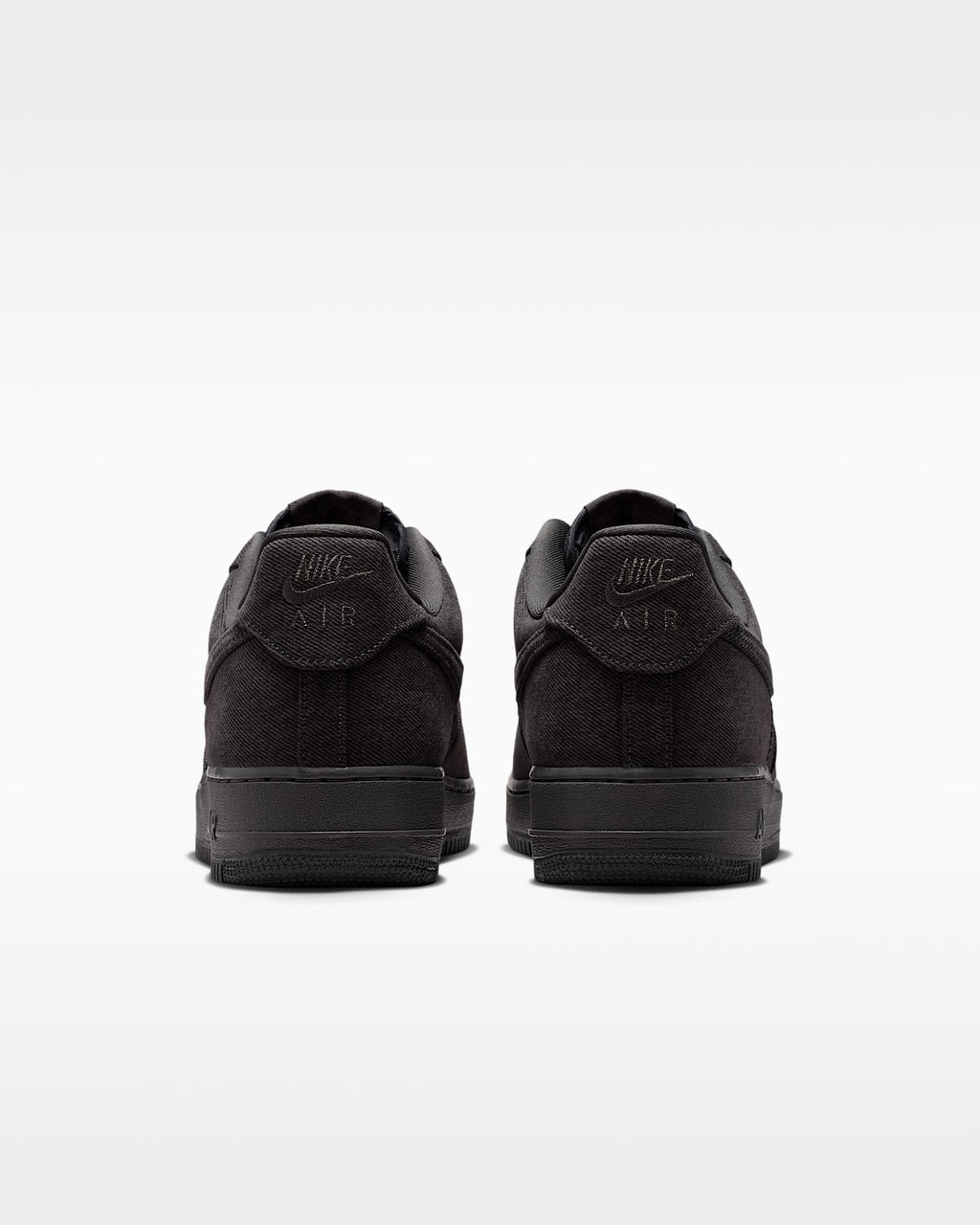 Nike Air Force 1 '07 Black Denim Sneakers mens low top shoes