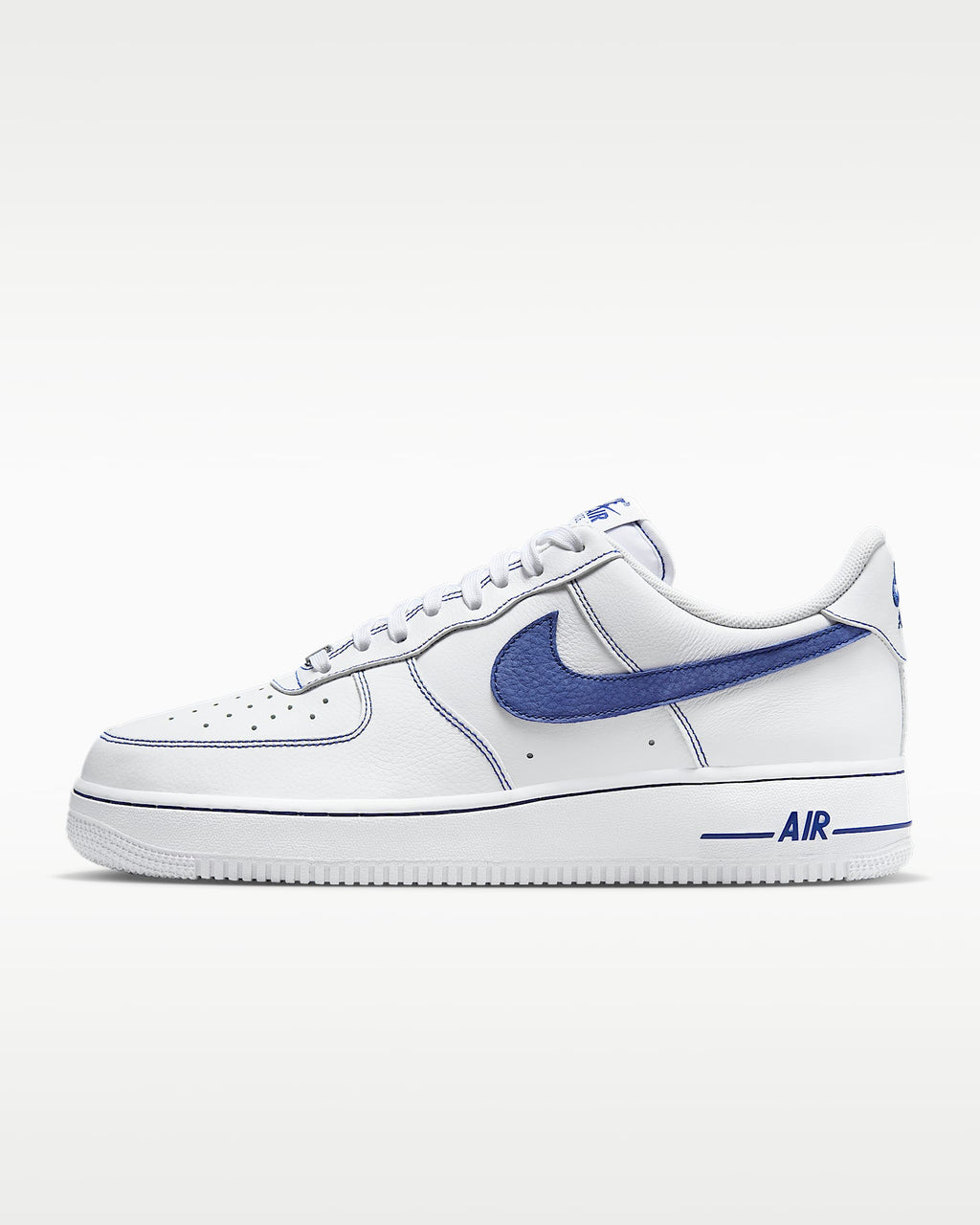 Nike Air Force 1 '07 White Blue Contrast Stitching Sneakers mens low top shoes