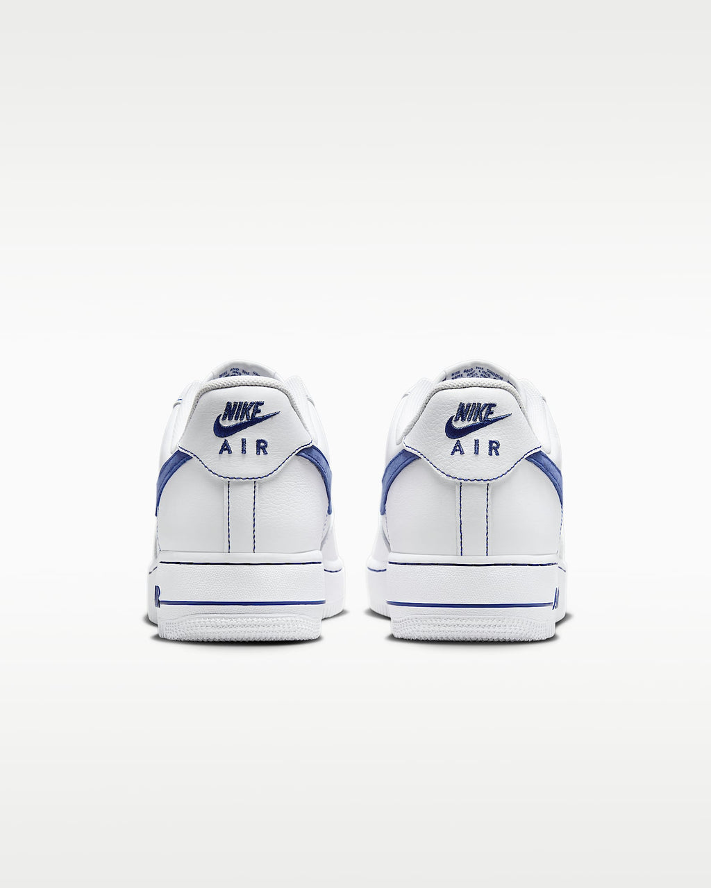 Nike Air Force 1 '07 White Blue Contrast Stitching Sneakers mens low top shoes