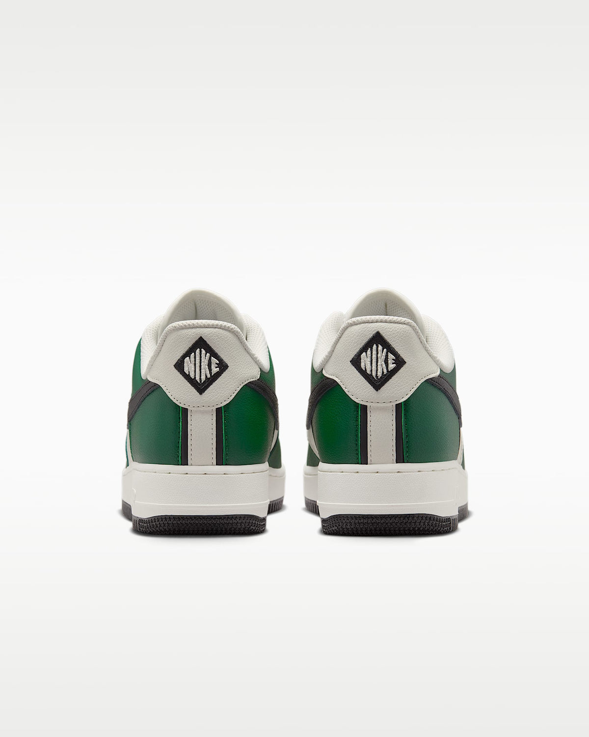 Nike Air Force 1 '07 Green Off-White Black Swoosh Sneakers mens low top shoes