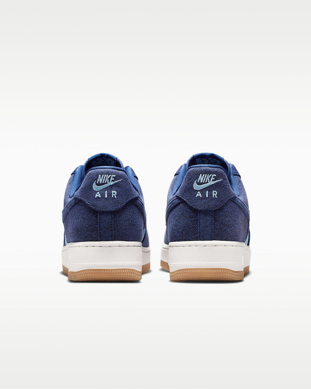 Nike Air Force 1 '07 Two-Tone Blue Denim Gum Sneakers mens low top shoes