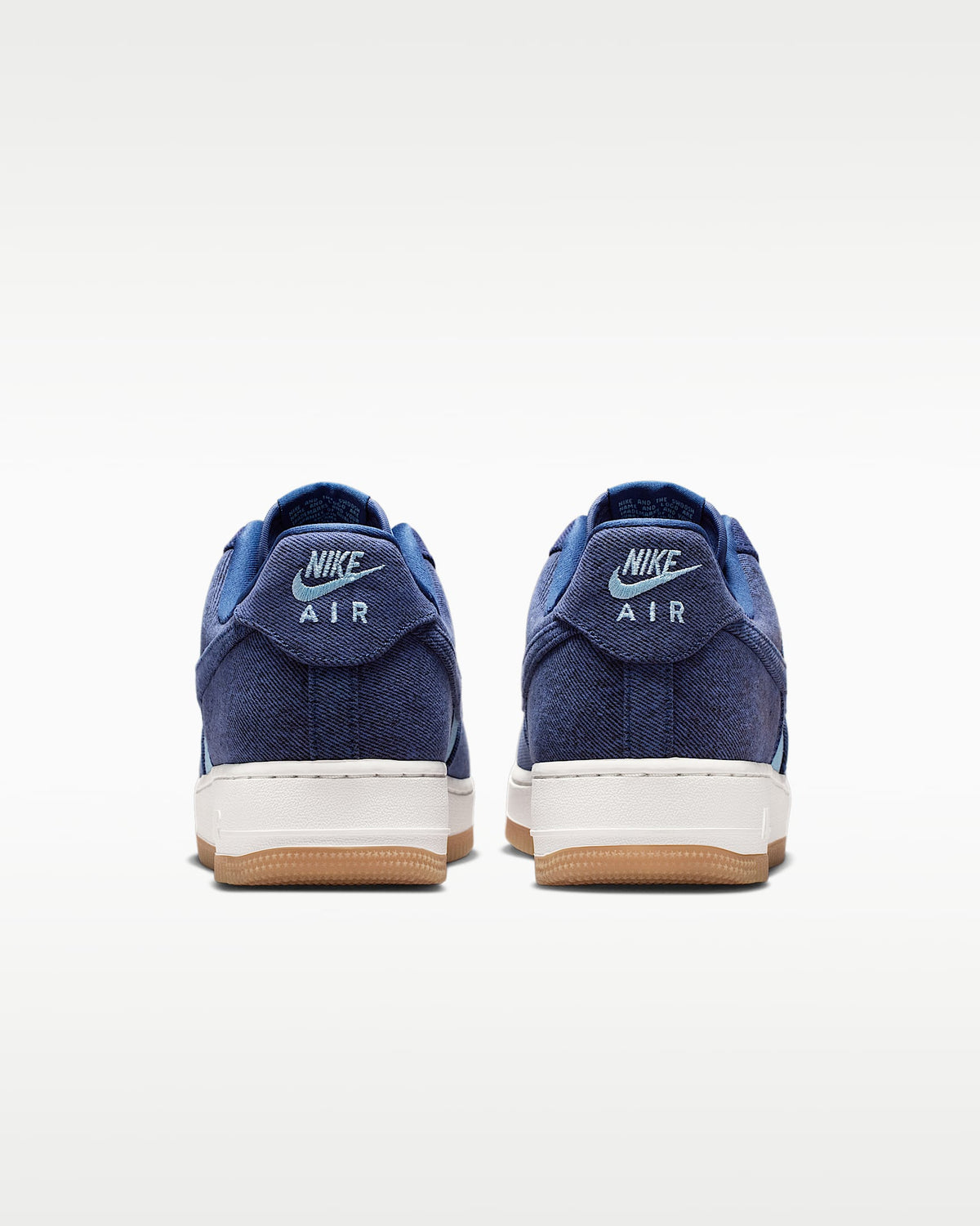Nike Air Force 1 '07 Two-Tone Blue Denim Gum Sneakers mens low top shoes