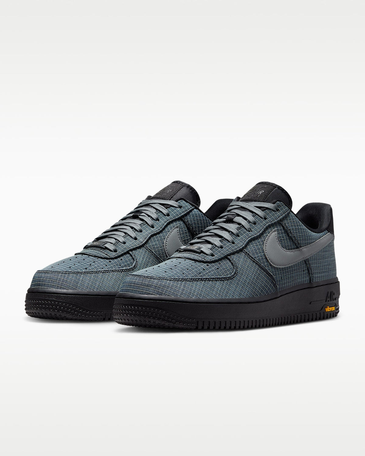 Nike Air Force 1 '07 Teal Grid Fabric Vibram Outsole Sneakers mens low top shoes
