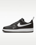 Nike Air Force 1 '07 Black White Mini Swoosh Sneakers mens low top shoes