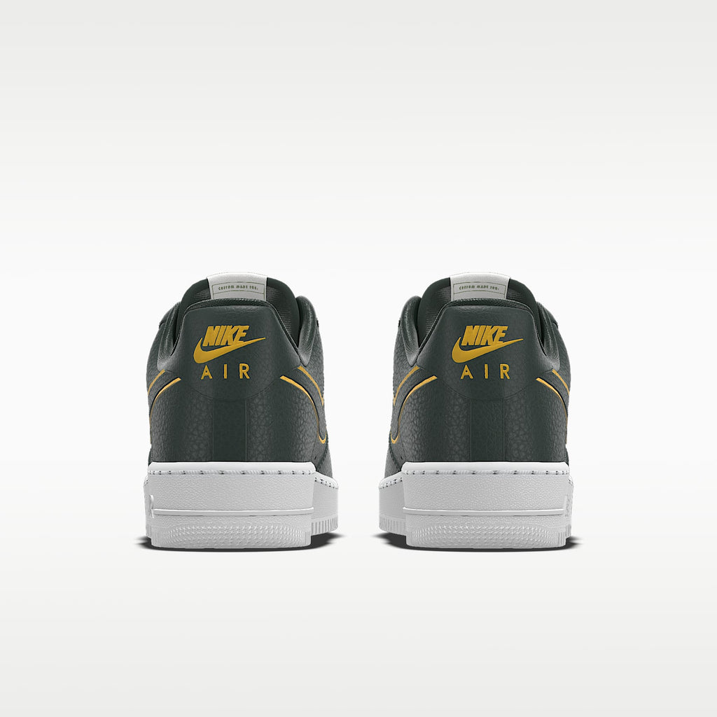 Nike Air Force 1 '07 Dark Green Gold Outline Sneakers mens low top shoes