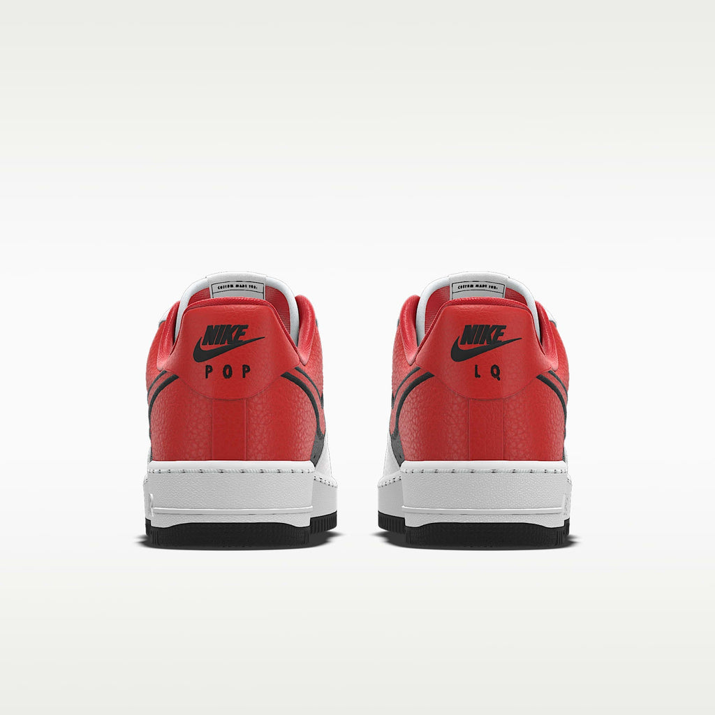 Nike Air Force 1 '07 White Black Red Color-Block Sneakers mens low top shoes