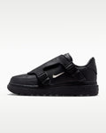 Nike Air Force 1 '07 Black Double Strap Metal Swoosh Sneakers mens low top shoes