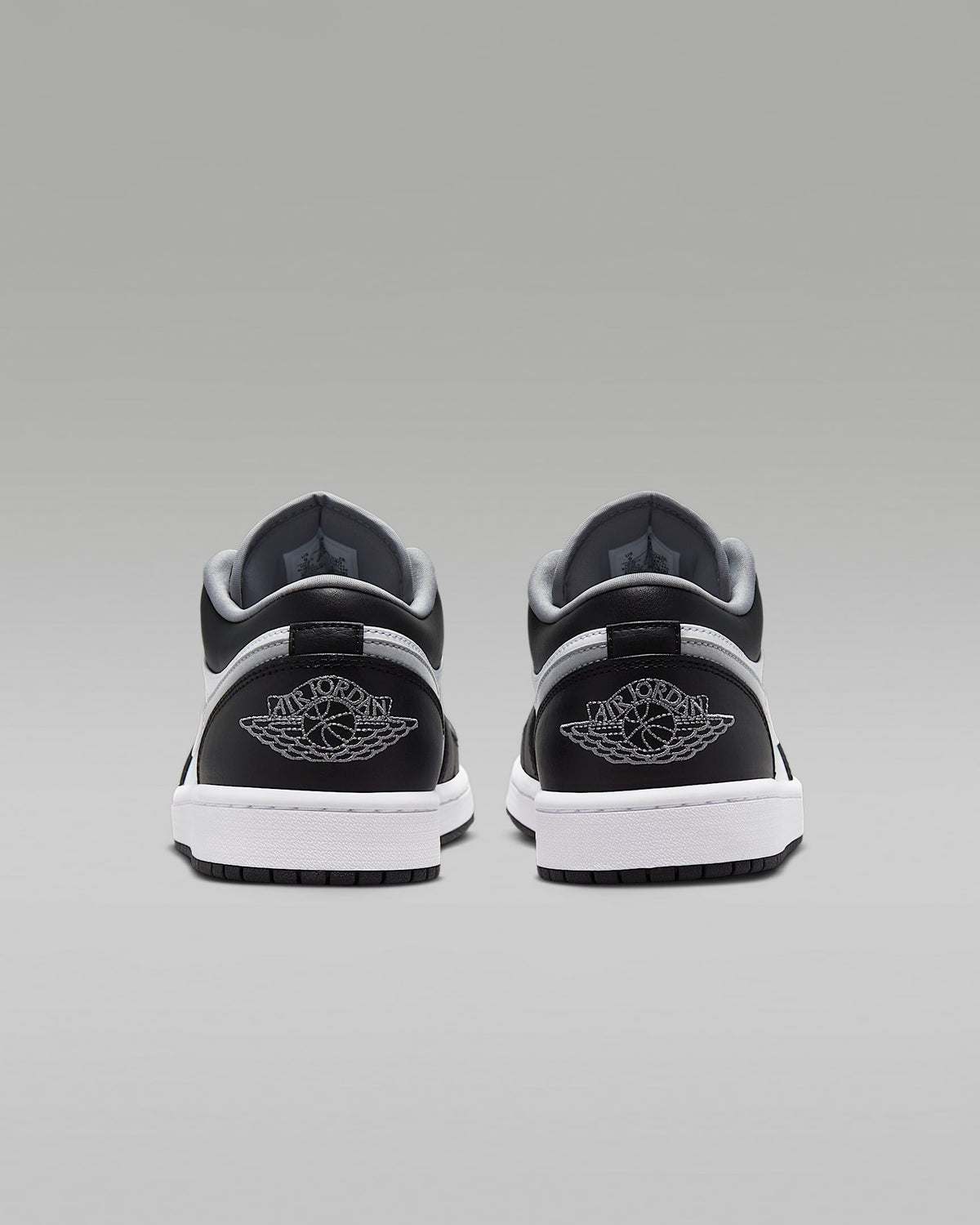 nike mens low top shoes Air Jordan 1 Low OG Black White Grey Swoosh Leather Sneakers