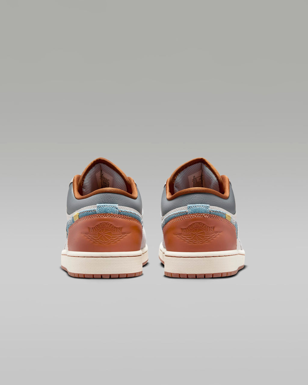 nike mens low top shoes Air Jordan 1 Low SE Sail Light Smoke Grey and Pecan Sneakers