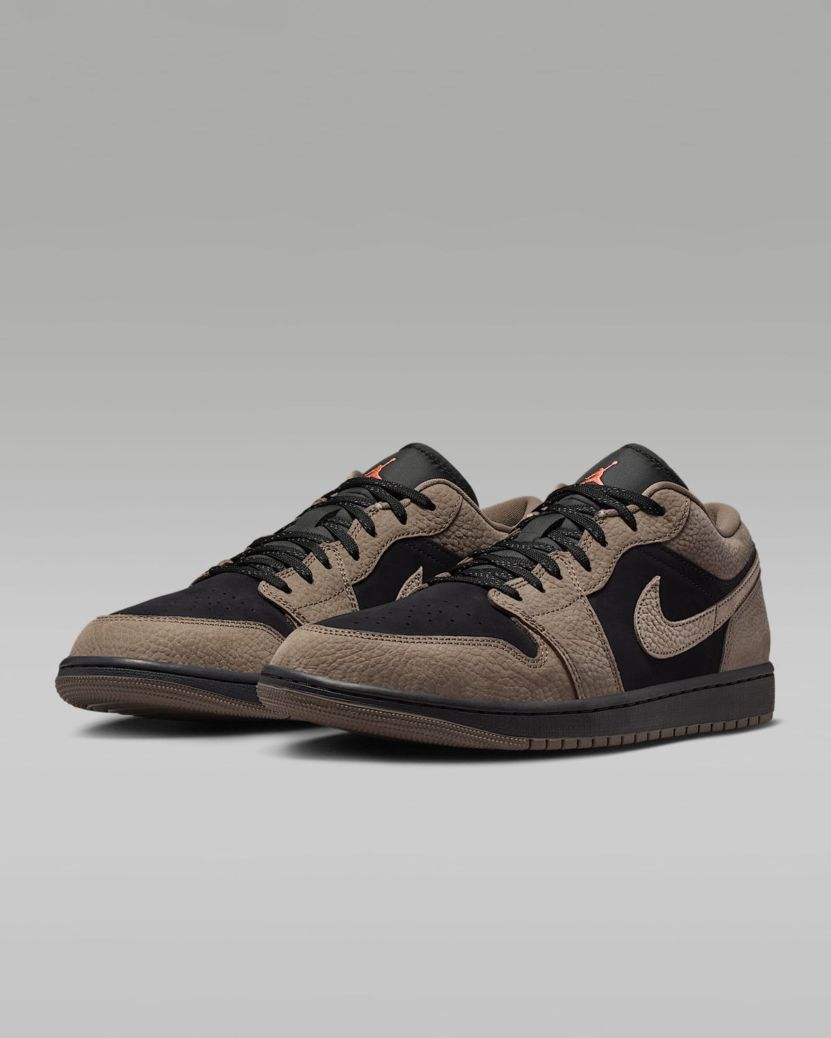 nike shoes for men  Air Jordan 1 Low OG Black Taupe Suede Leather Sneakers