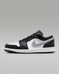 nike mens low top shoes Air Jordan 1 Low OG Black White Grey Swoosh Leather Sneakers