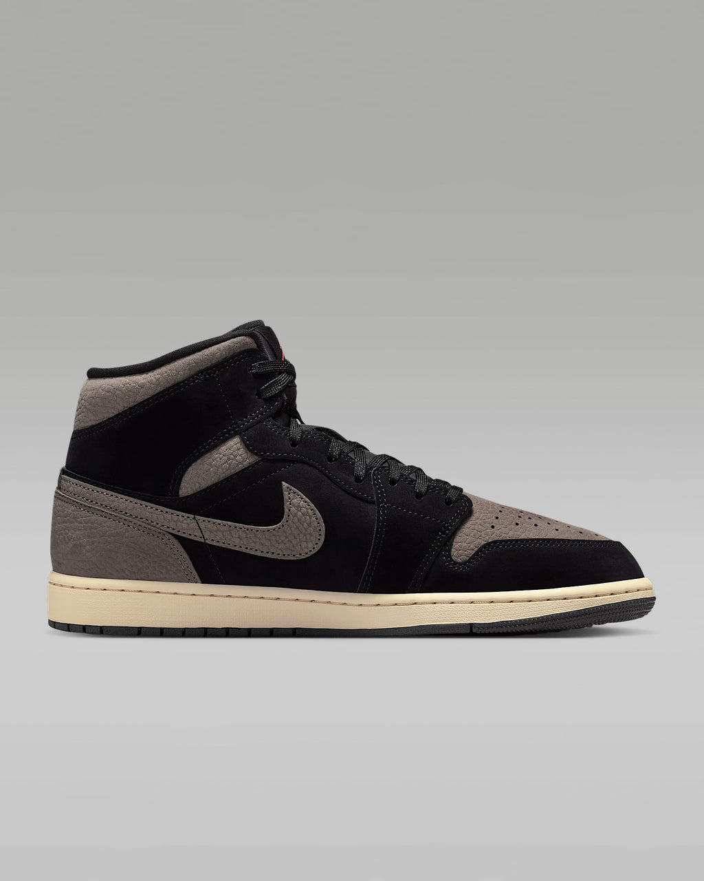 nike shoes for men  Air Jordan 1 Mid OG Black Taupe Suede Leather Sneakers