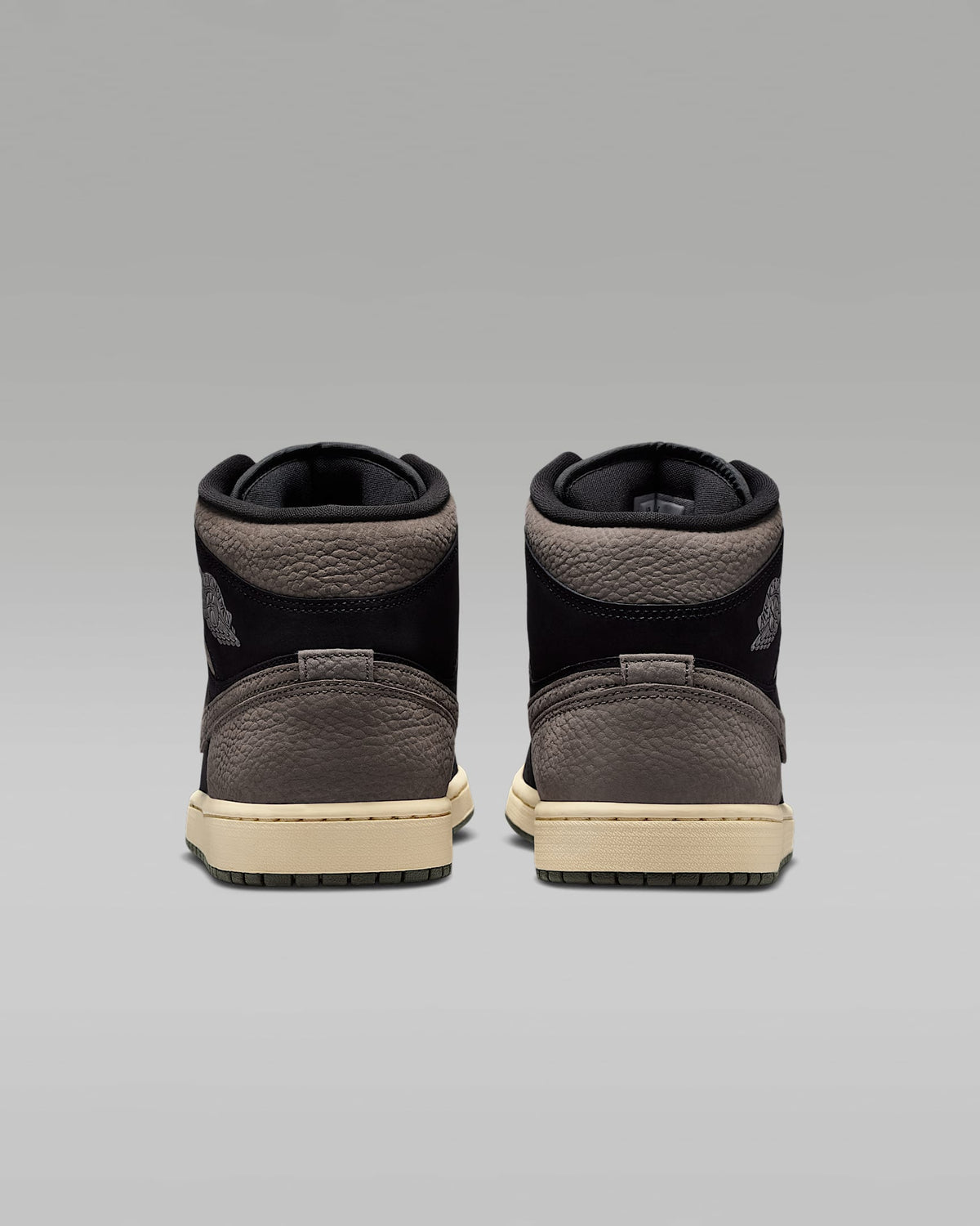nike shoes for men  Air Jordan 1 Mid OG Black Taupe Suede Leather Sneakers