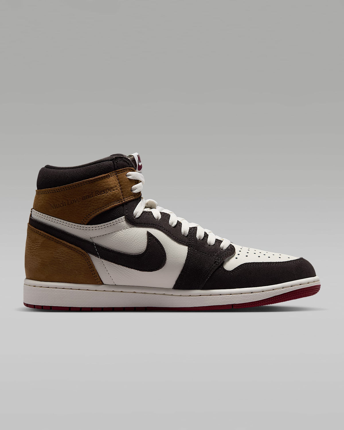 nike shoes for men Air Jordan 1 High OG Sail Black Ochre Red Outsole Leather Sneakers