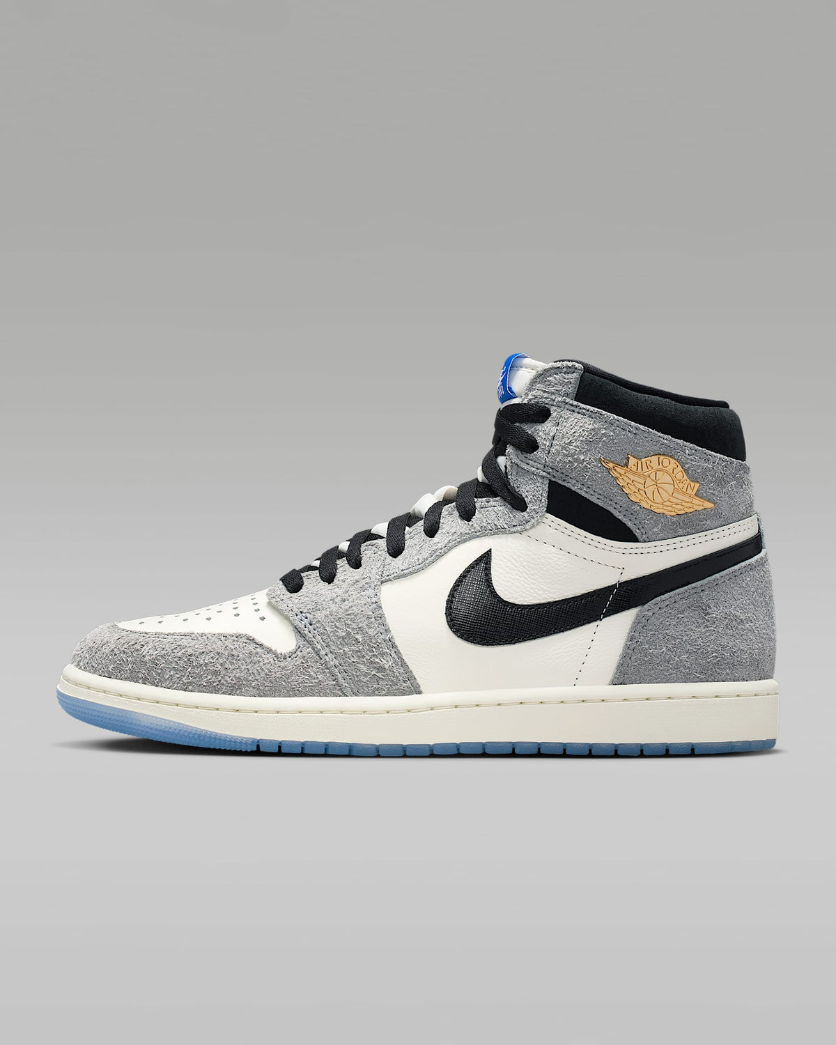 nike shoes for men  Air Jordan 1 High OG Sail Black and Light Smoke Grey Sneakers