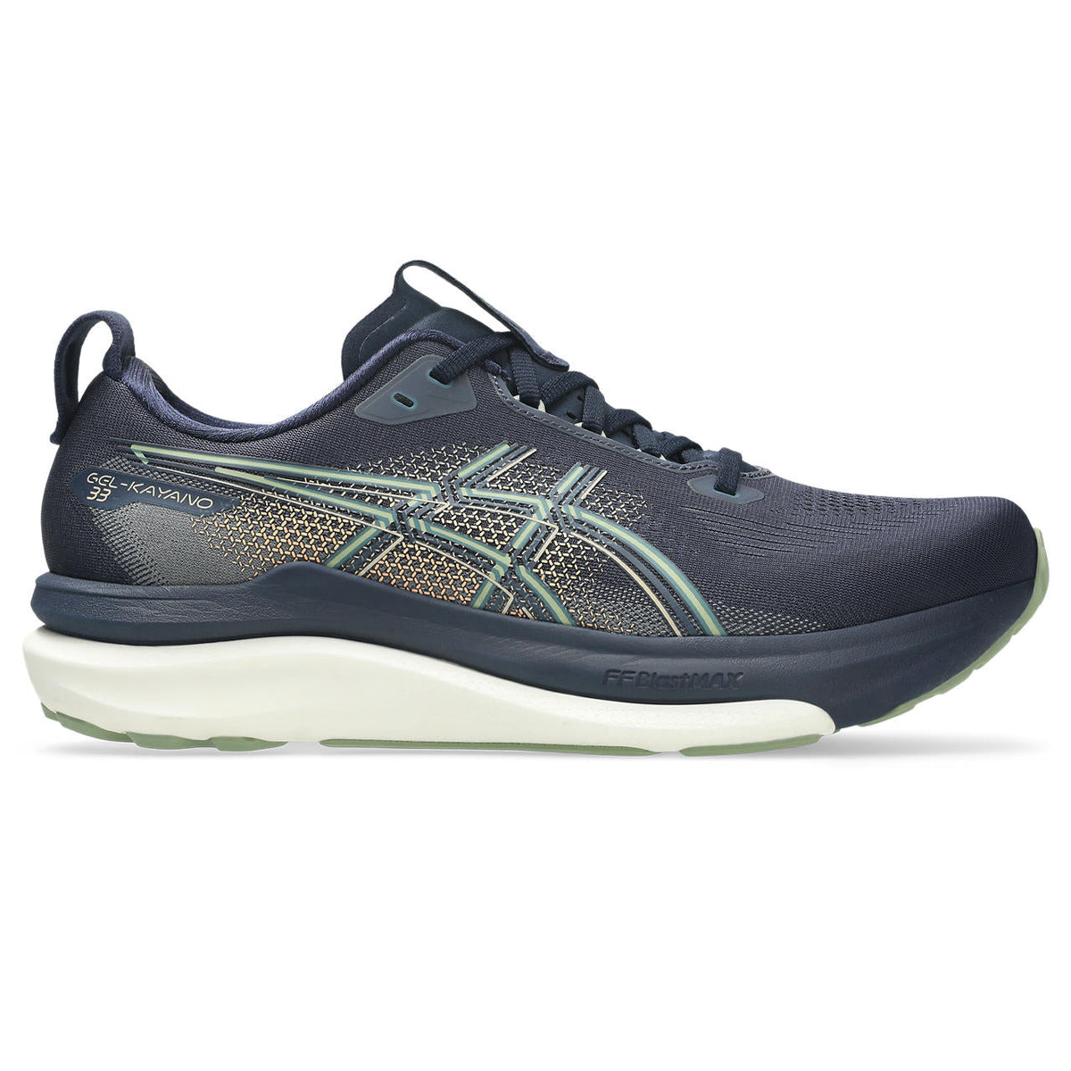 Asics  shoes  neutral running shoes mens  sneakers Gel-Kayano 33 Midnight Navy / Sage Green