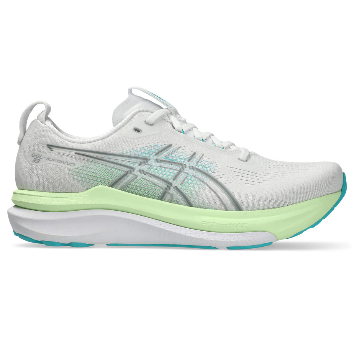 Asics  shoes  neutral running shoes mens  sneakers Gel-Kayano 33 White / Mint Green