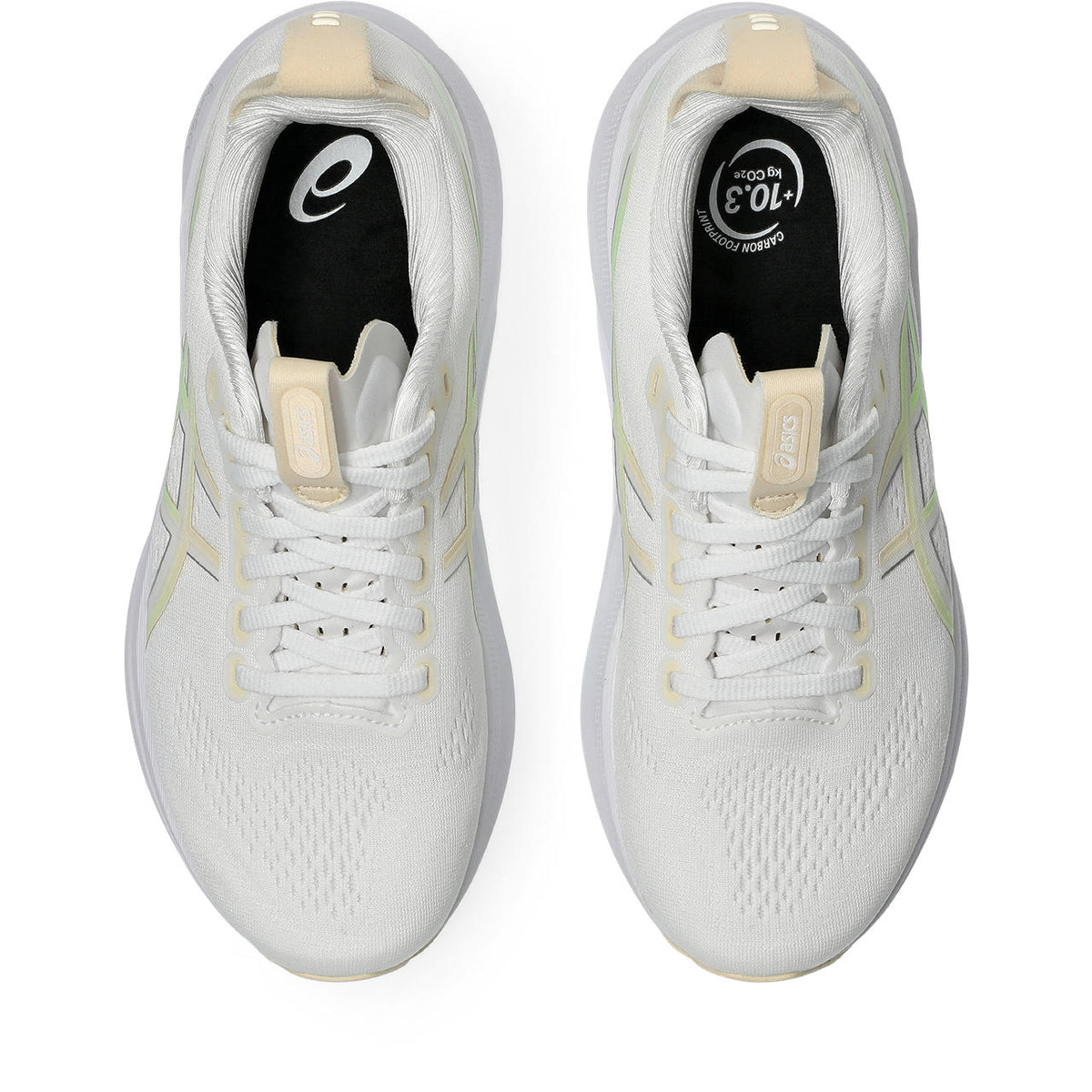 Asics  shoes  neutral running shoes mens  sneakers Gel-Kayano 31 White / Neon Green