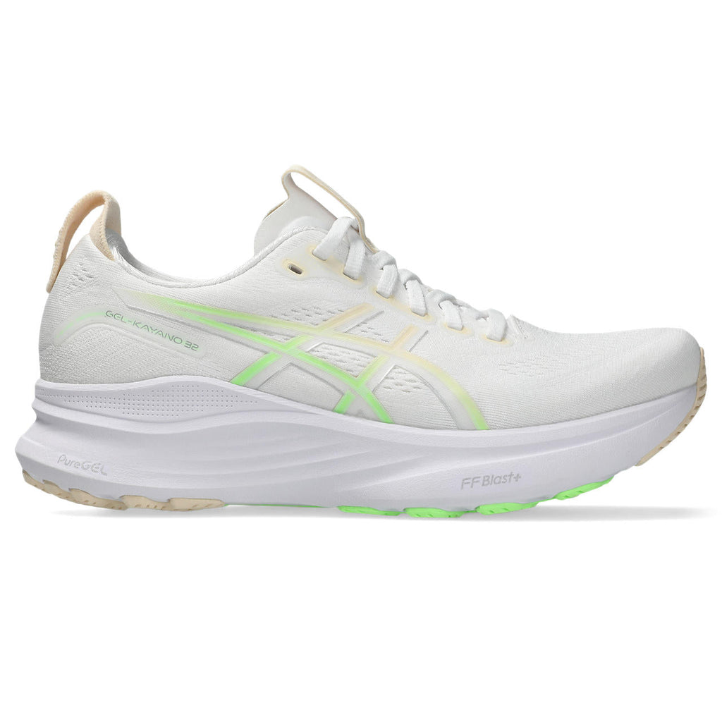 Asics  shoes  neutral running shoes mens  sneakers Gel-Kayano 31 White / Neon Green