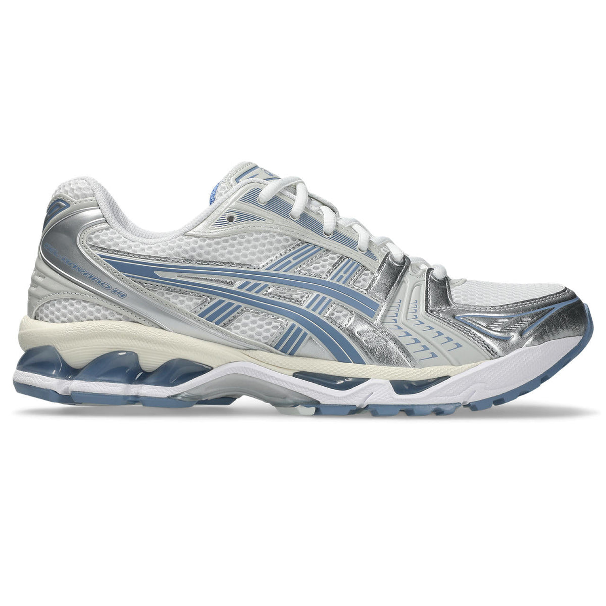 Asics  shoes  neutral running shoes mens  sneakers Gel-Kayano 14 White / Metallic Silver / Dusty Blue