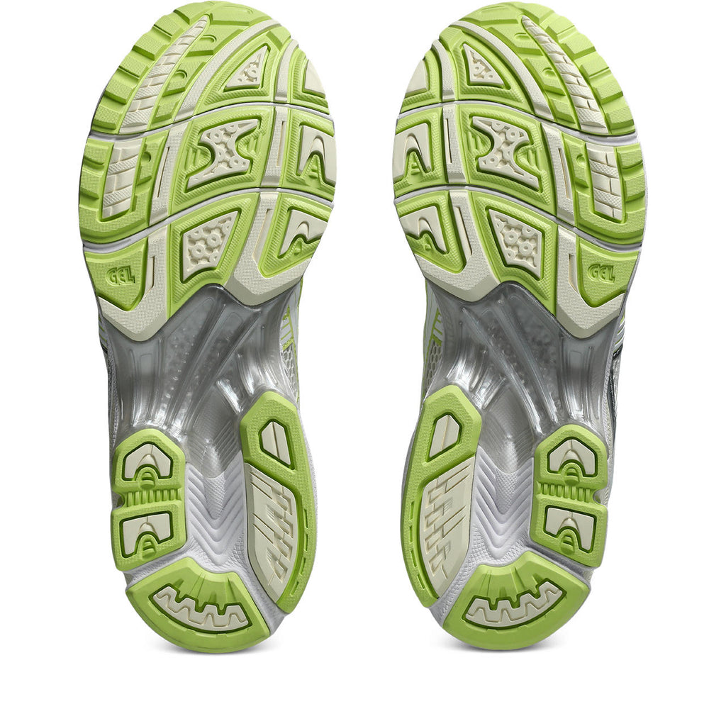 Asics  shoes  neutral running shoes mens  sneakers Gel-Kayano 14 White / Metallic Silver / Lime Green